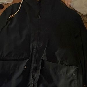 navy blue windbreaker